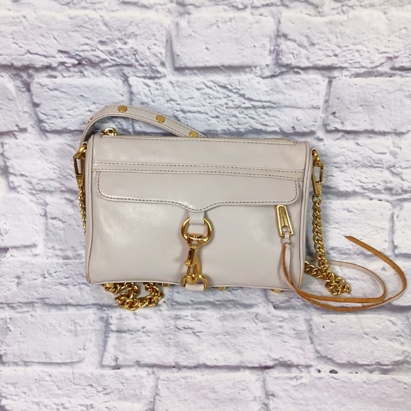 Rebecca Minkoff Handbags - Rebecca Minkof beige leather crossbody bag
